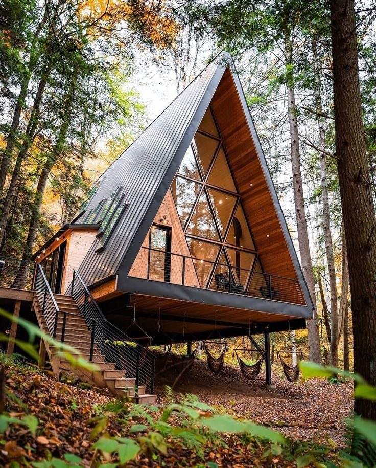 A-frame forest cabin design concept, Nanyuki